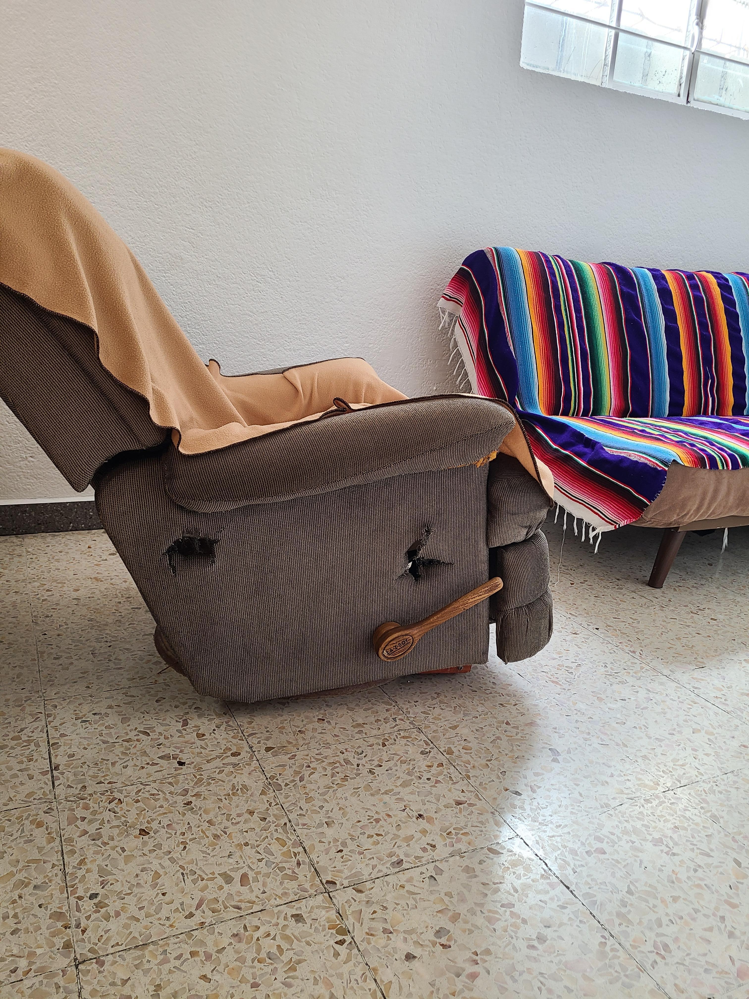 One of several busted furniture