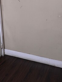 Walls filthy. Stained and dusty