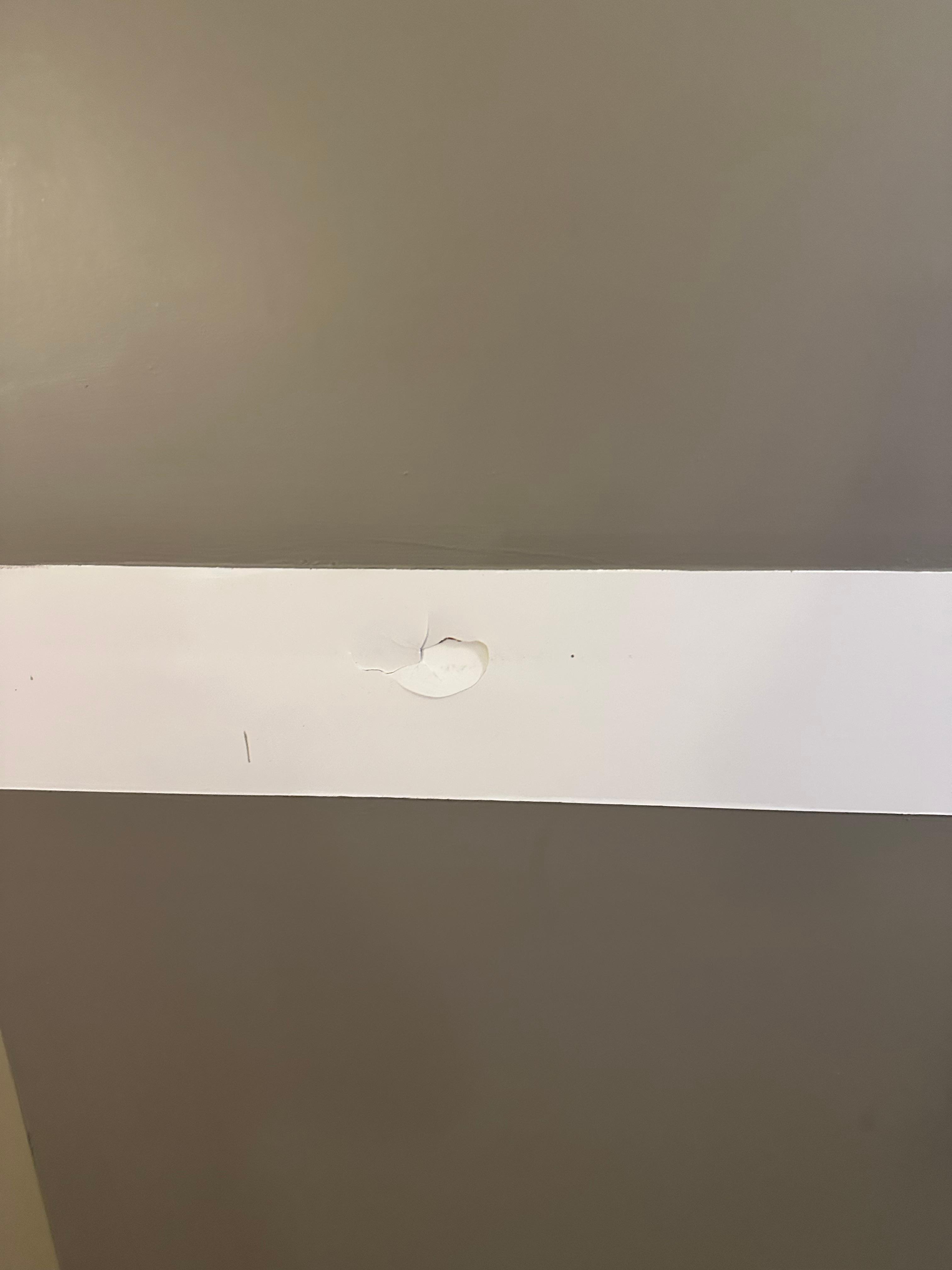 Stains all down the wall 