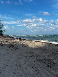 The beach directly off the resort.