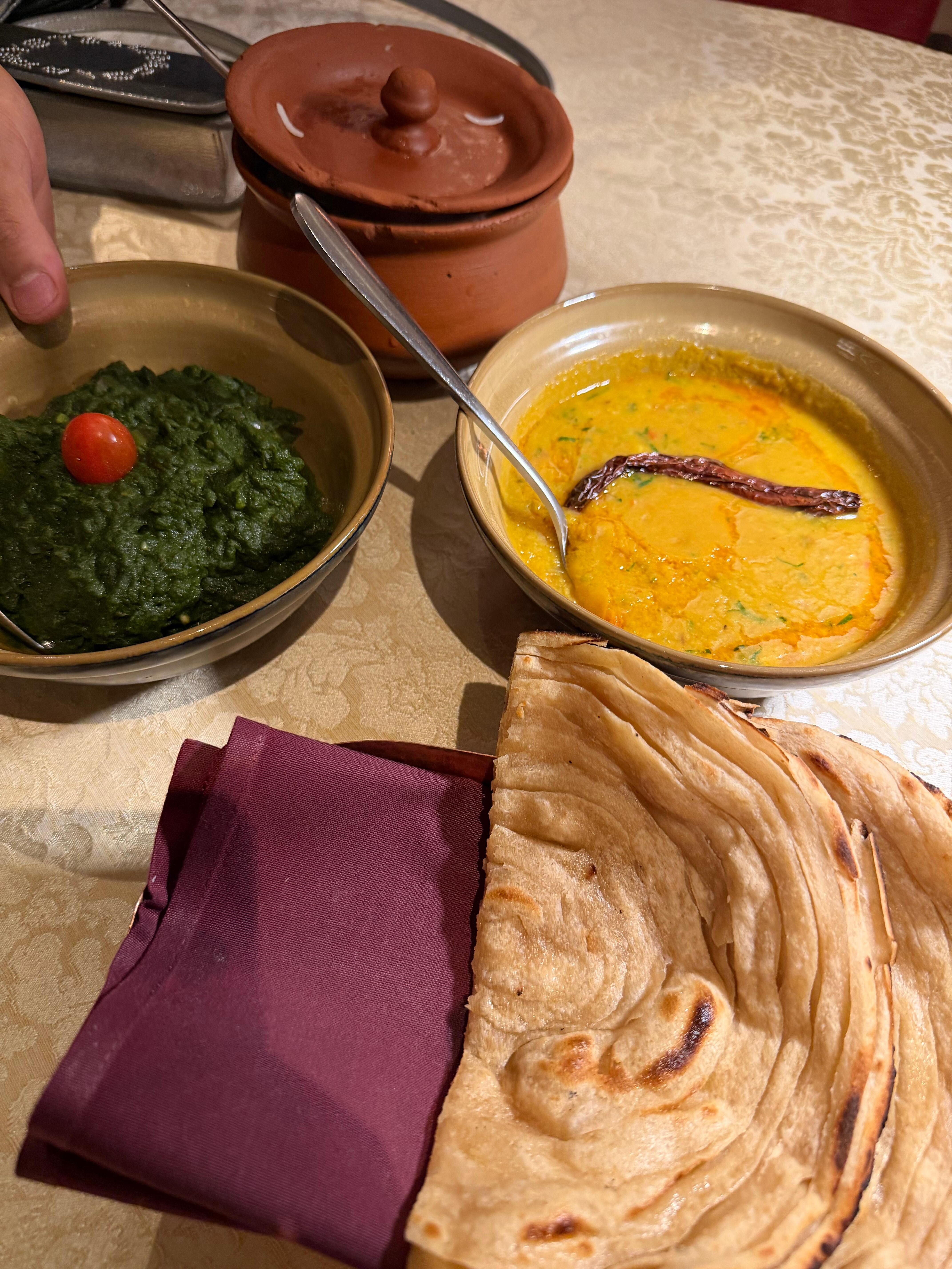 Indian dinner at Riwaz restaurant, the chef especially catered for our vegan requirements and made it with love 