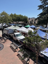 Farmers market right outside the hotels on Wednesdays.