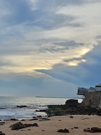 The ocean line by the hotel