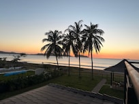 Sunset viewing on the upstairs balcony, where all 11 of us were able to site comfortably