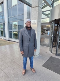 At the entrance of Hotel