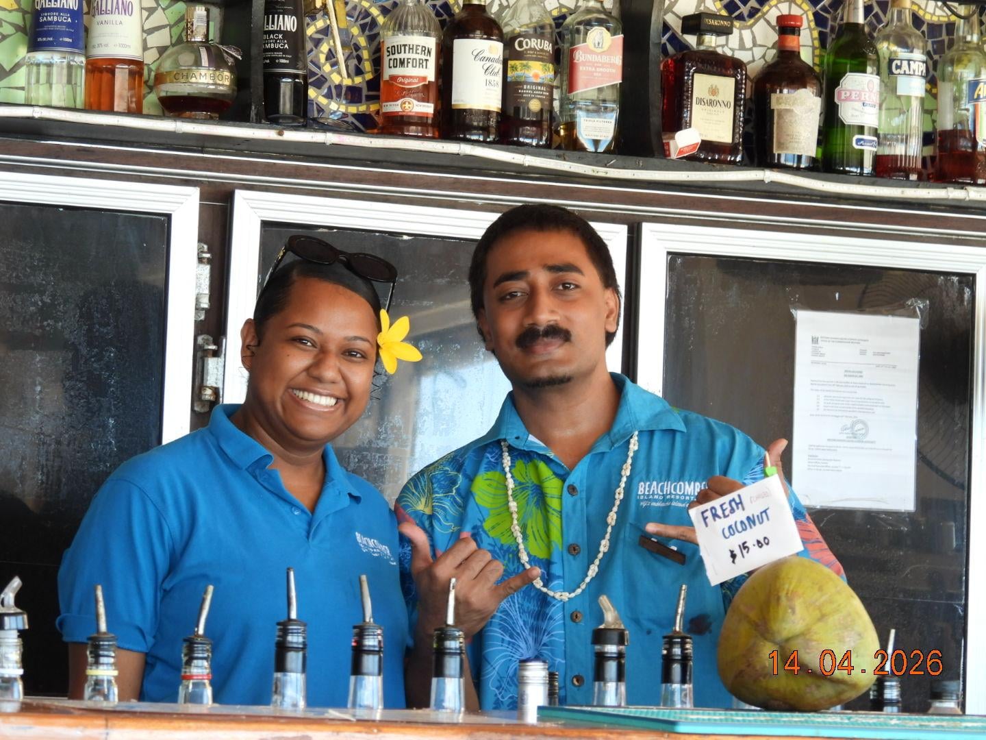 Debbie and Cain in the bar awesome service 