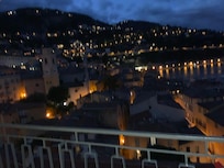 Sparkling evening setting.