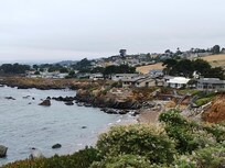 Looking back at the homes from the coastal trail