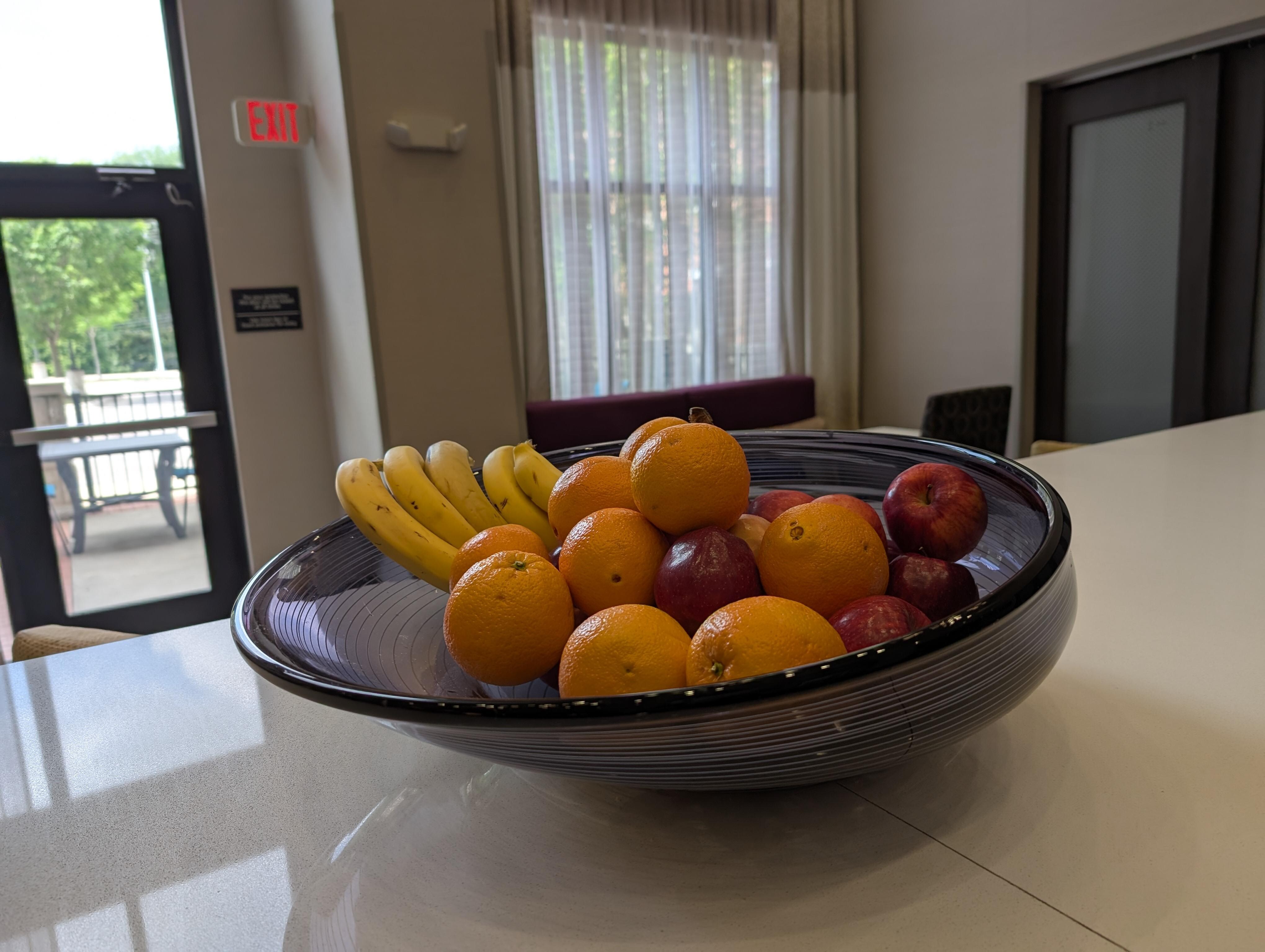 Free fruits through out the day
