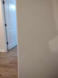 Wall scratched