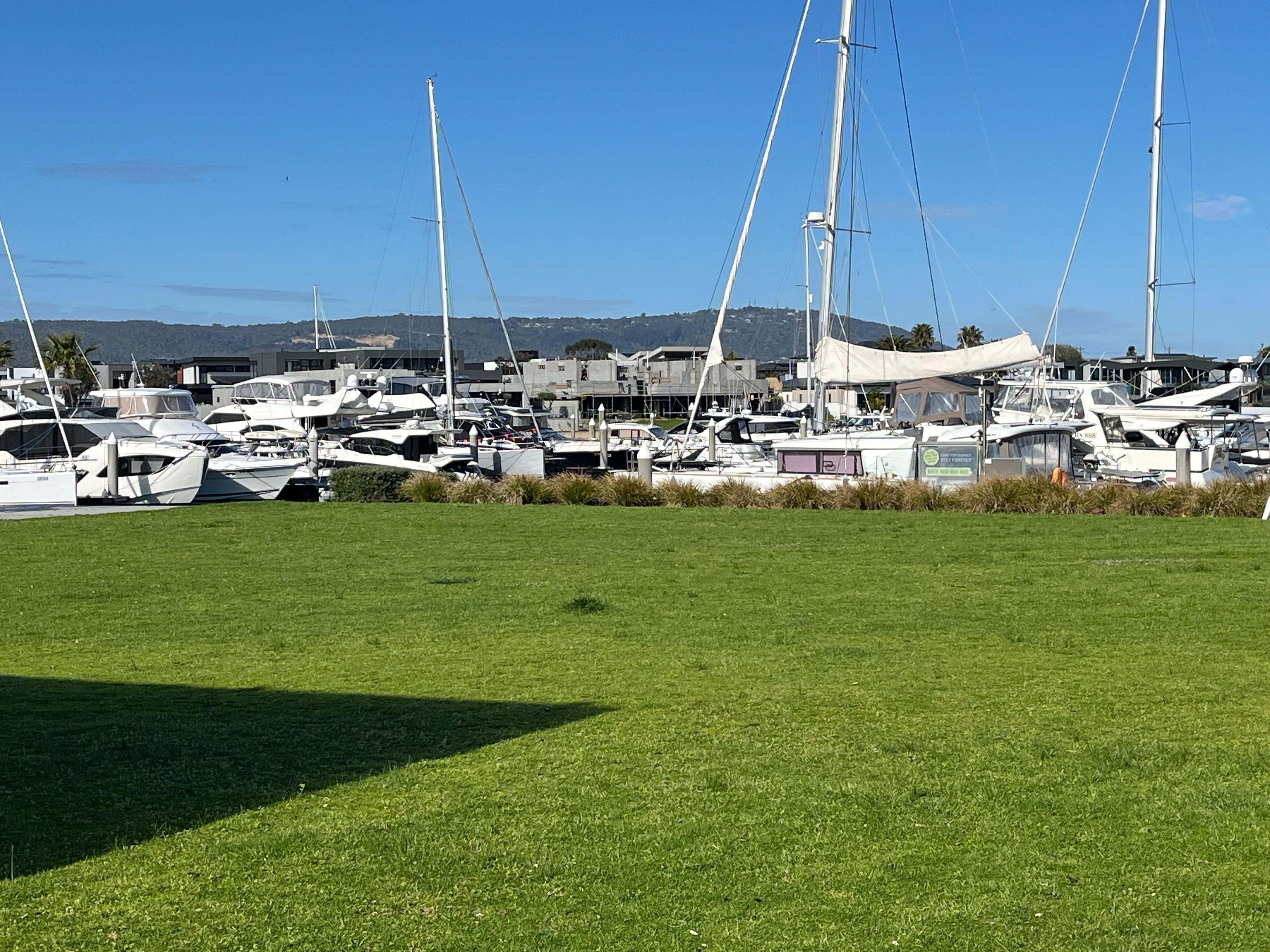 Down near the Martha’s restaurant beautiful marina of gorgeous boats 