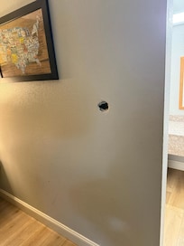 Large hole in wall