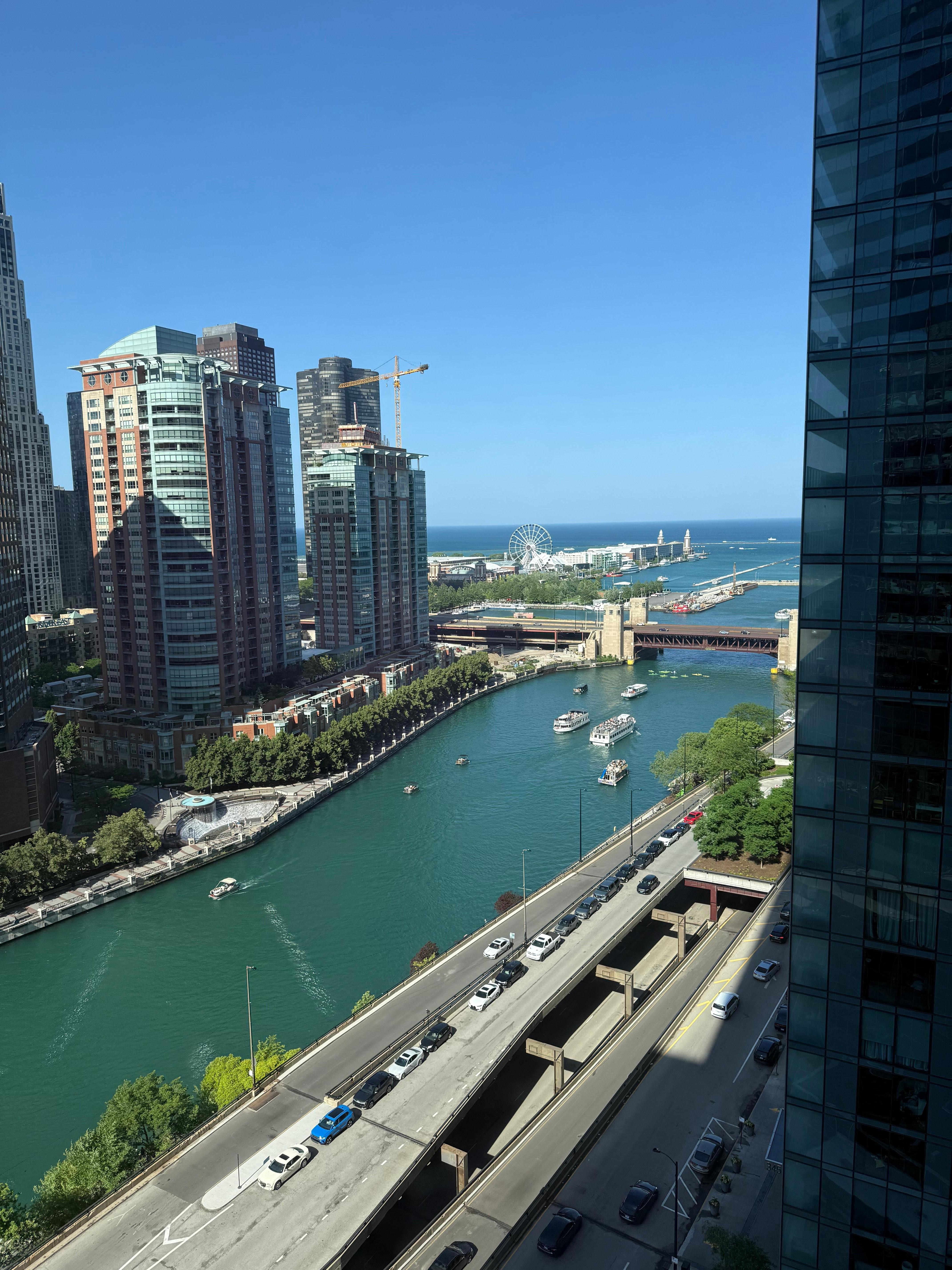 View out our window of Navy Pier.