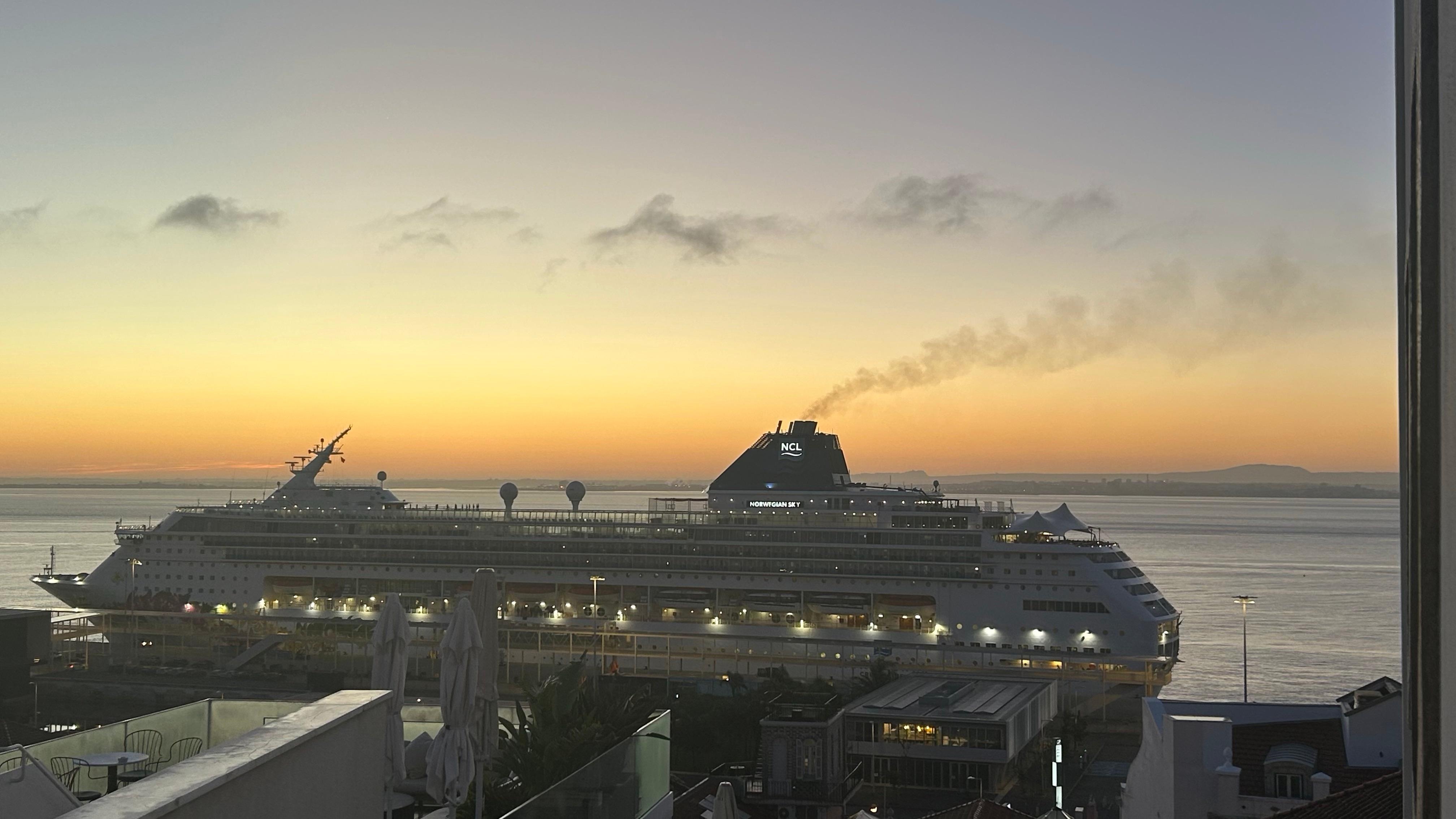 My view from my room and this is my cruise ship. 
