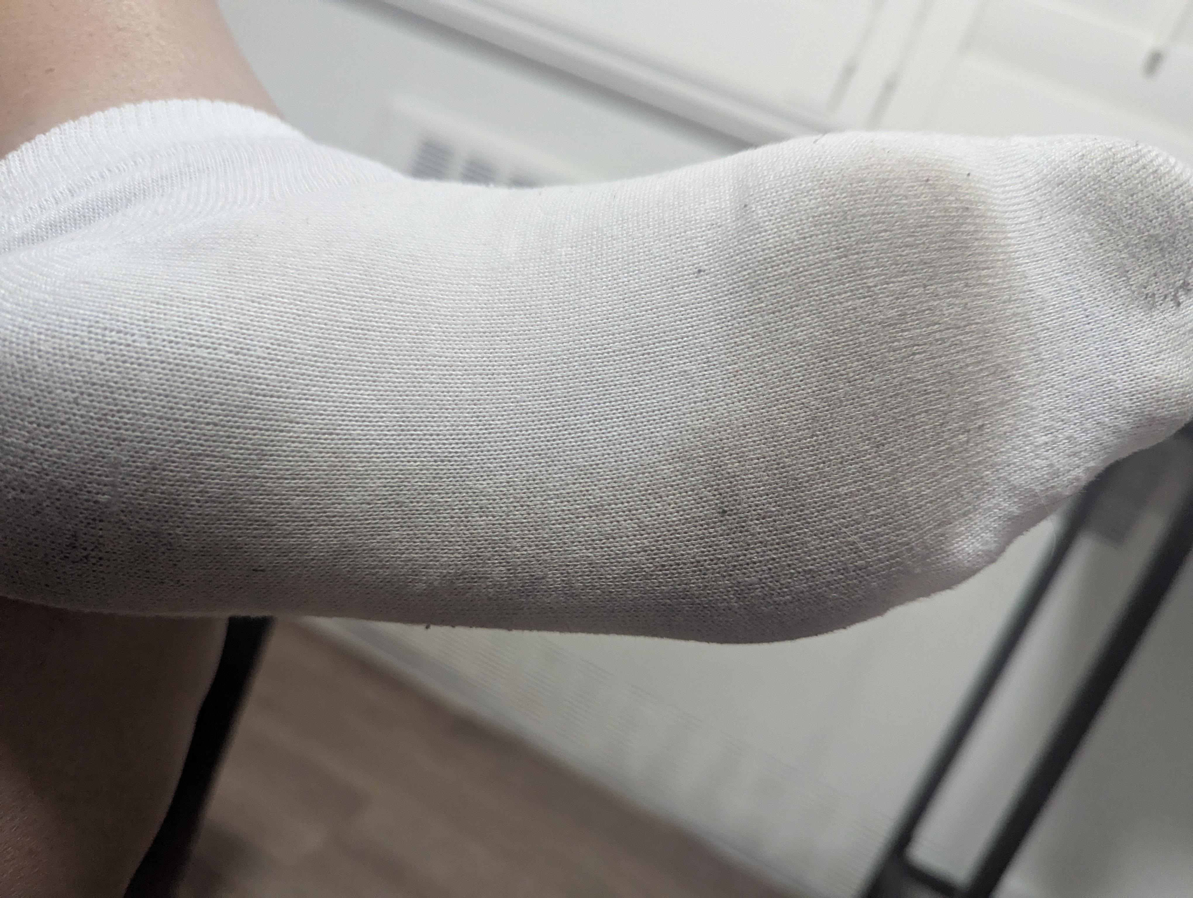 Bottom of new socks after just walking to the bathroom