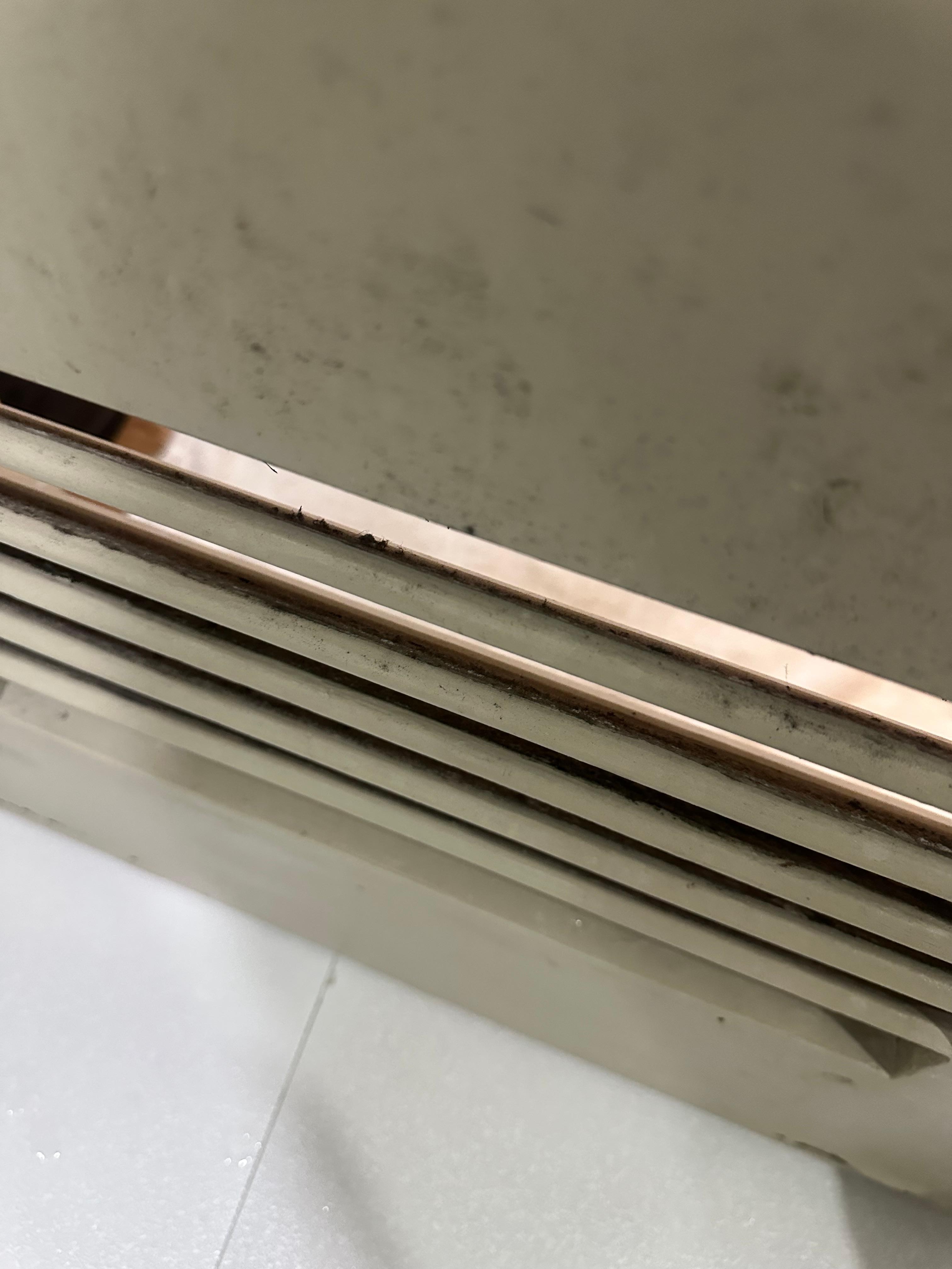 Bathroom Door with dust build up 