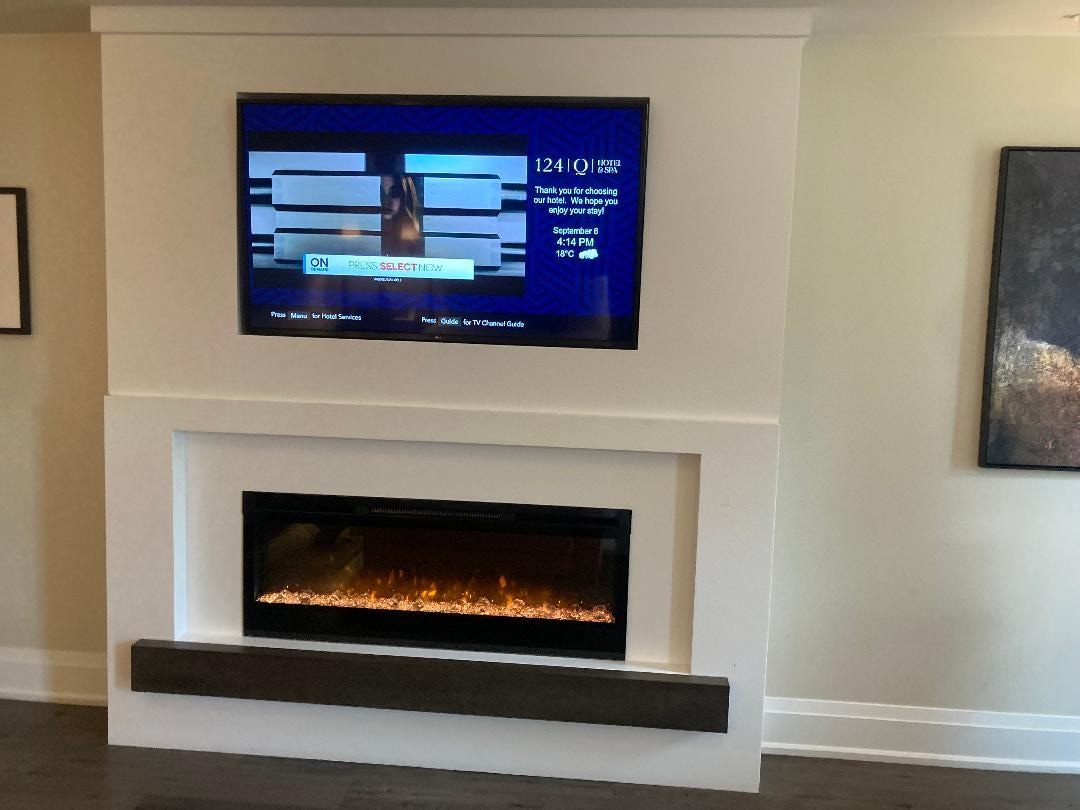 fireplace in the room