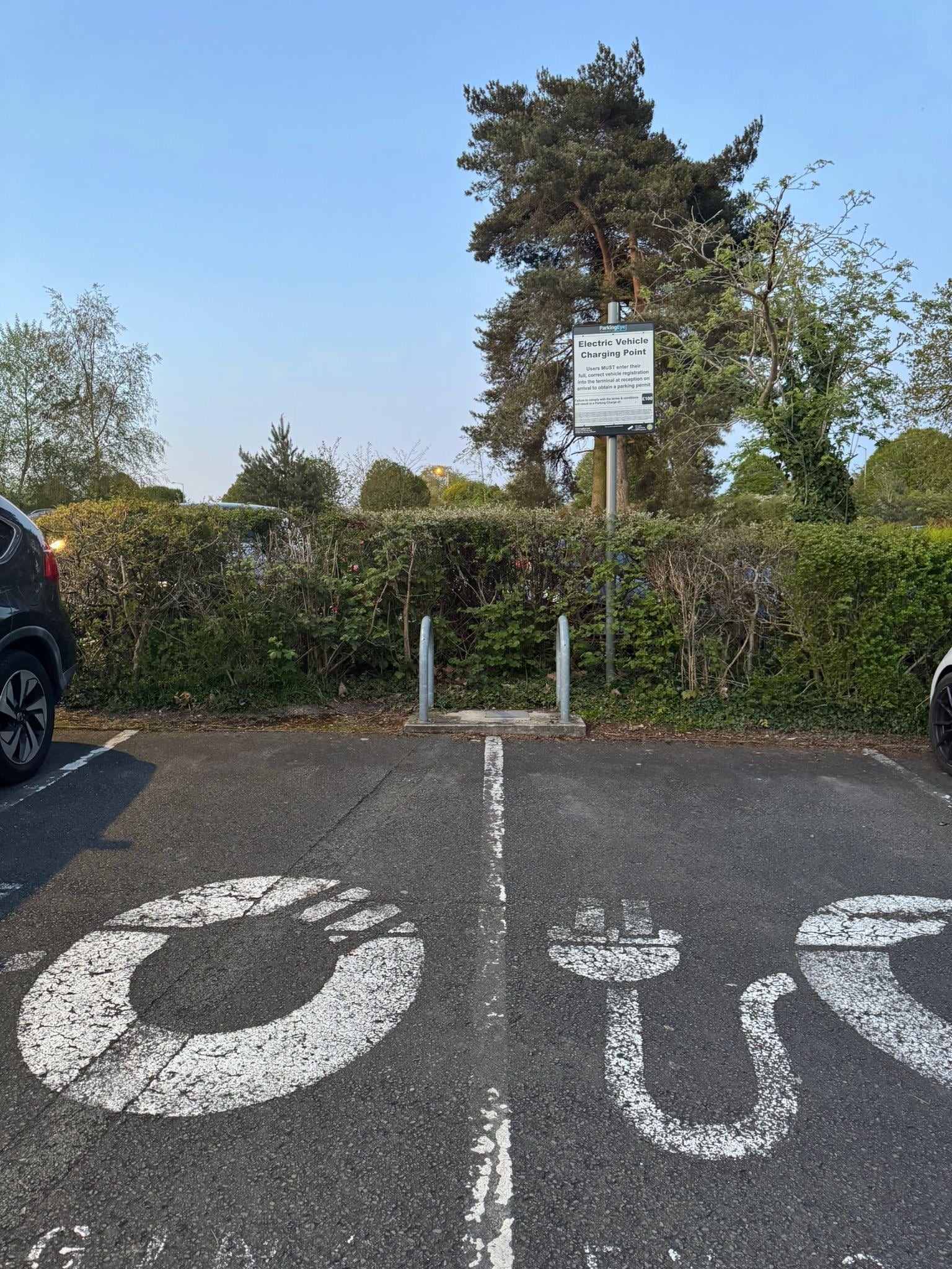 Say you have an electric vehicle charging point - even on the website - and it being the main reason for our booking 