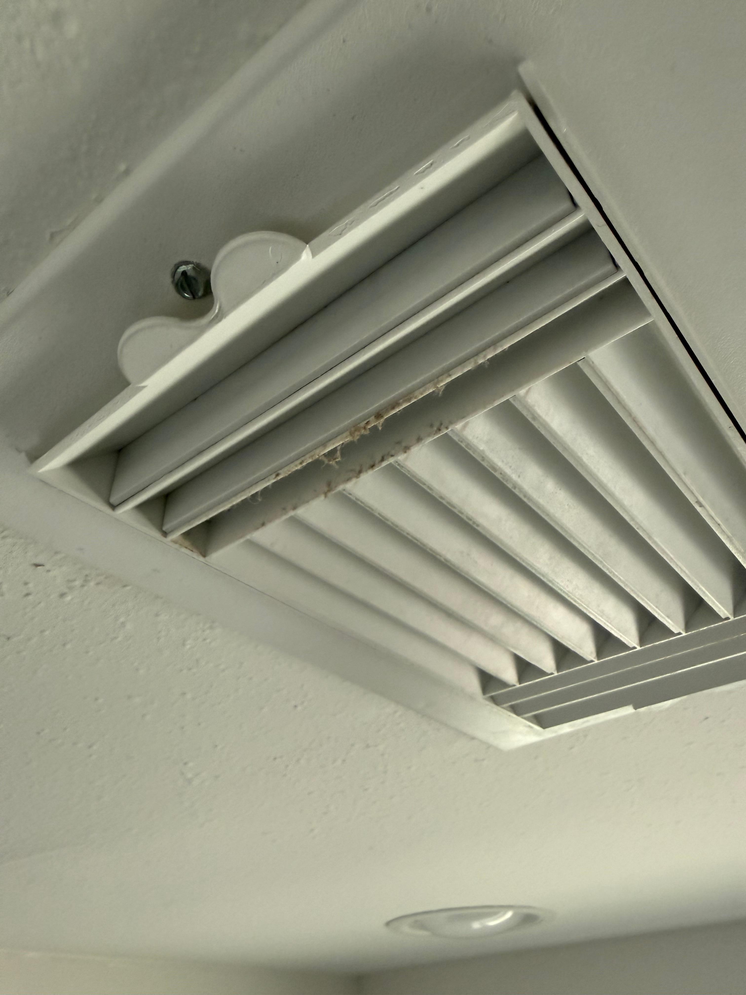 Every vent was full of dust and not cleaned. 