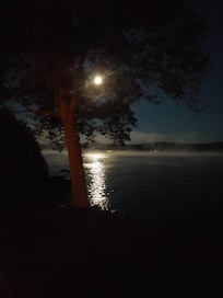 Full moon just before dawn