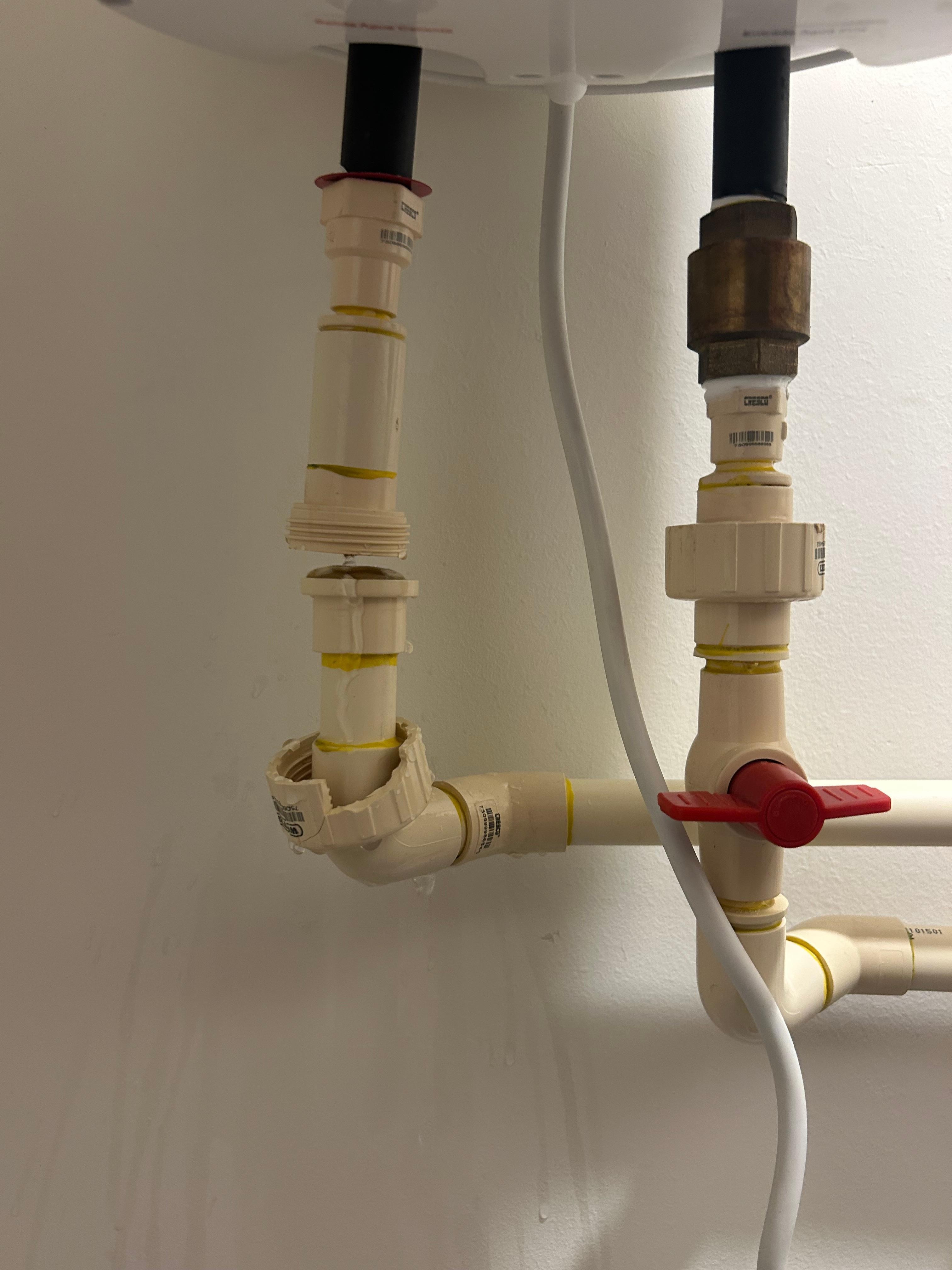 Two nights before departure. Have major problem with
hot water heater.