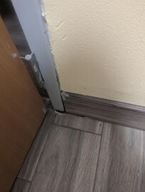Doors and walls very damaged