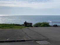 Public access with nice bench a few yards down the street