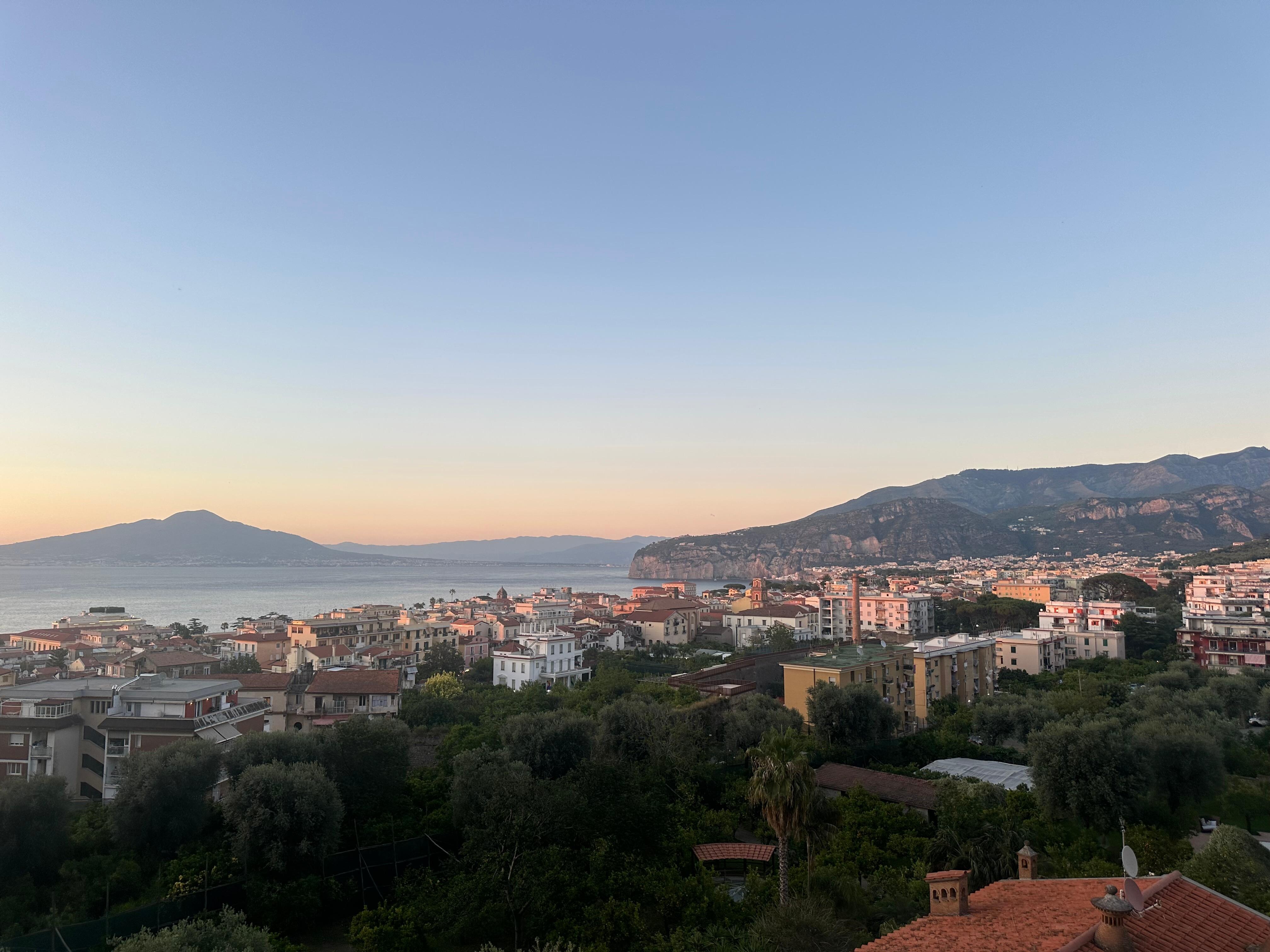 Sunset from our room . 
