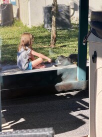 Grimm playing with my daughter.