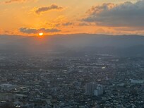 部屋から見えた日の出