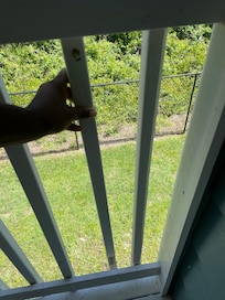 If you have little children do not take them on the back deck. One of them was very loose. I literally moved it from side to side.