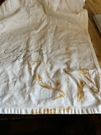 I would not give this dish towel to a guest at my house.