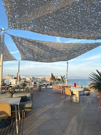 Rooftop pool area