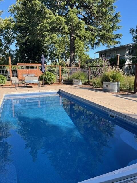 Picture of pool looking towards home.