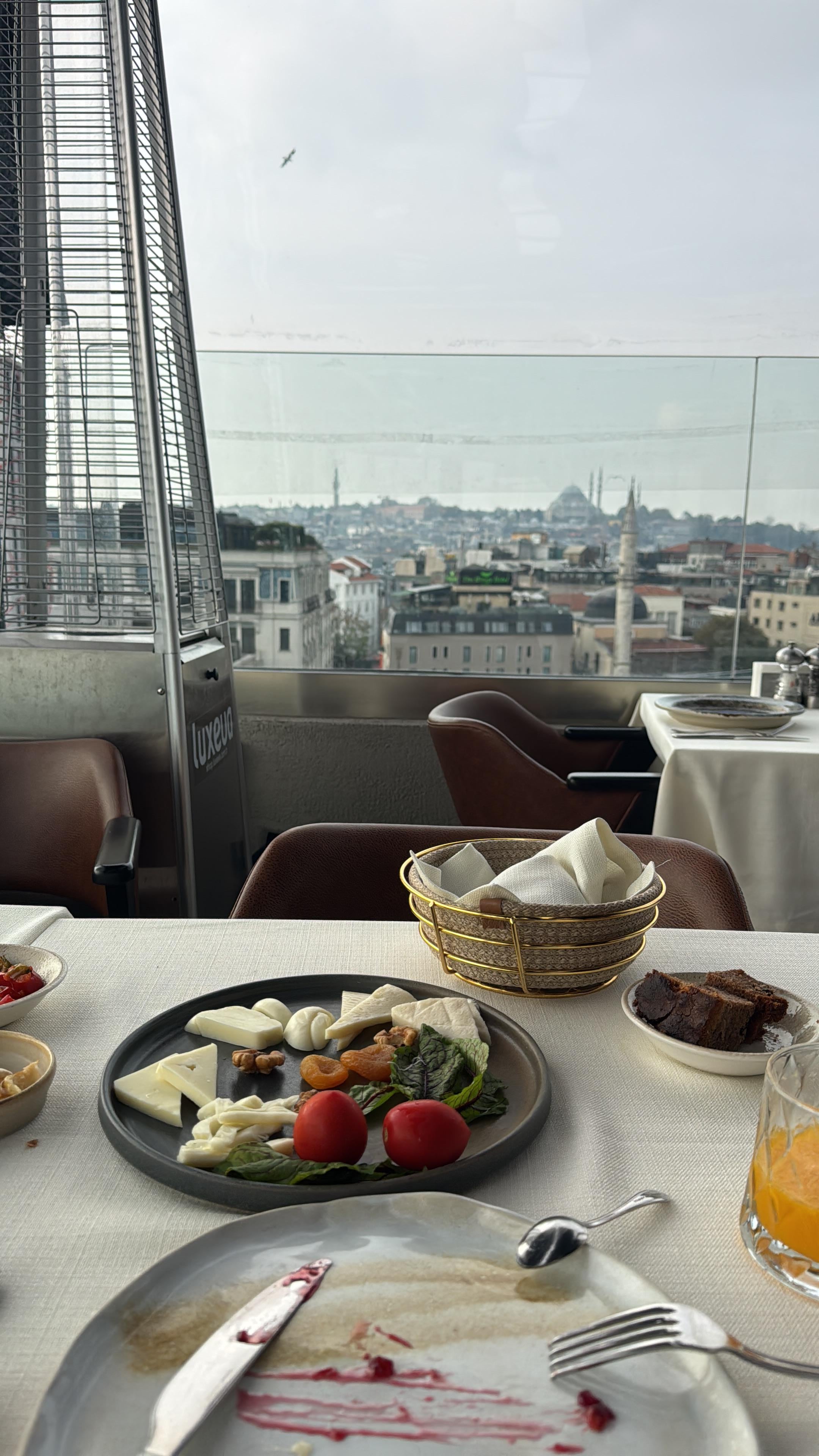 Café da manhã no rooftop