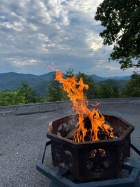 Enjoyed a fire one evening with plenty of chairs for everyone