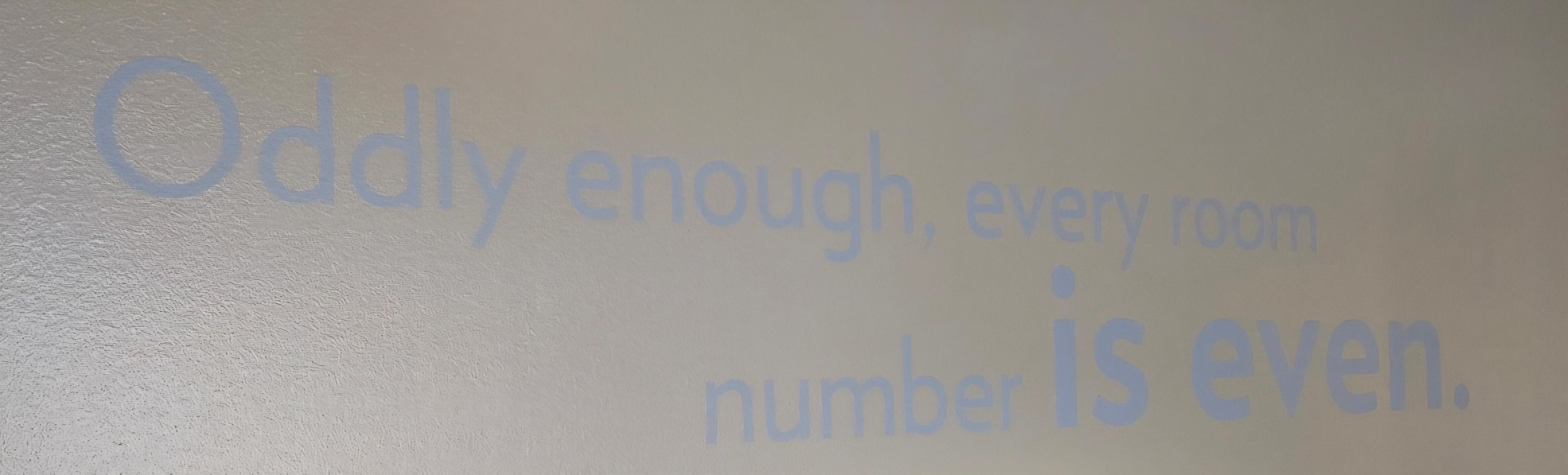 Even room number is even.
