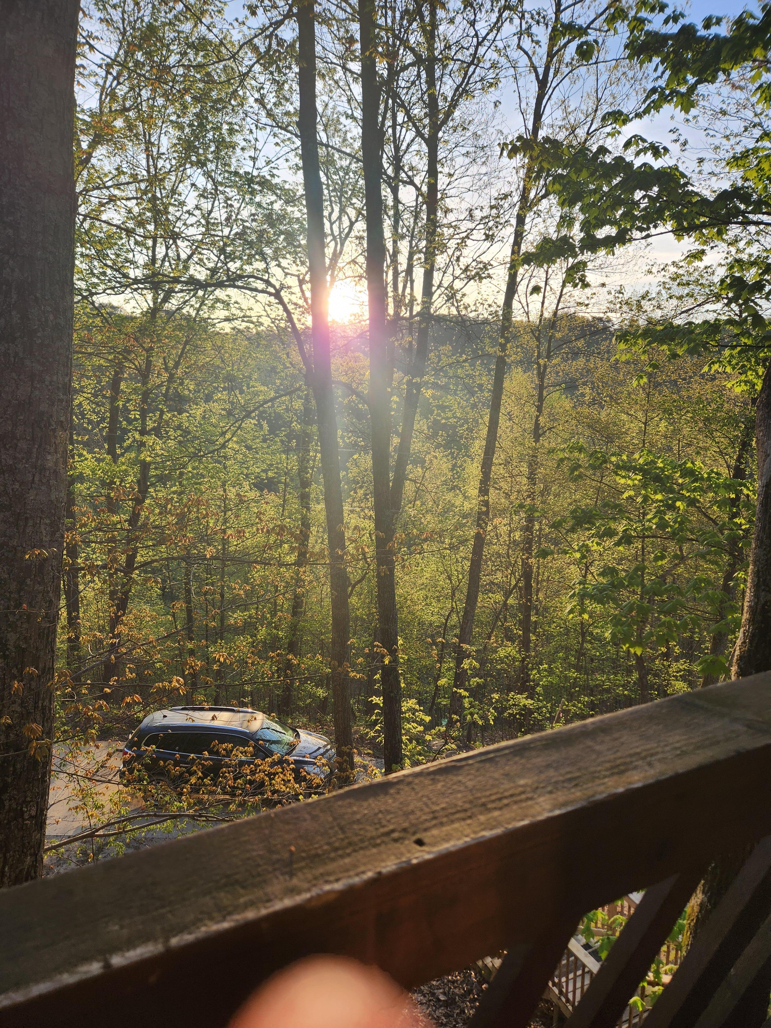 Sun raise on the deck