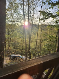 Sun raise on the deck