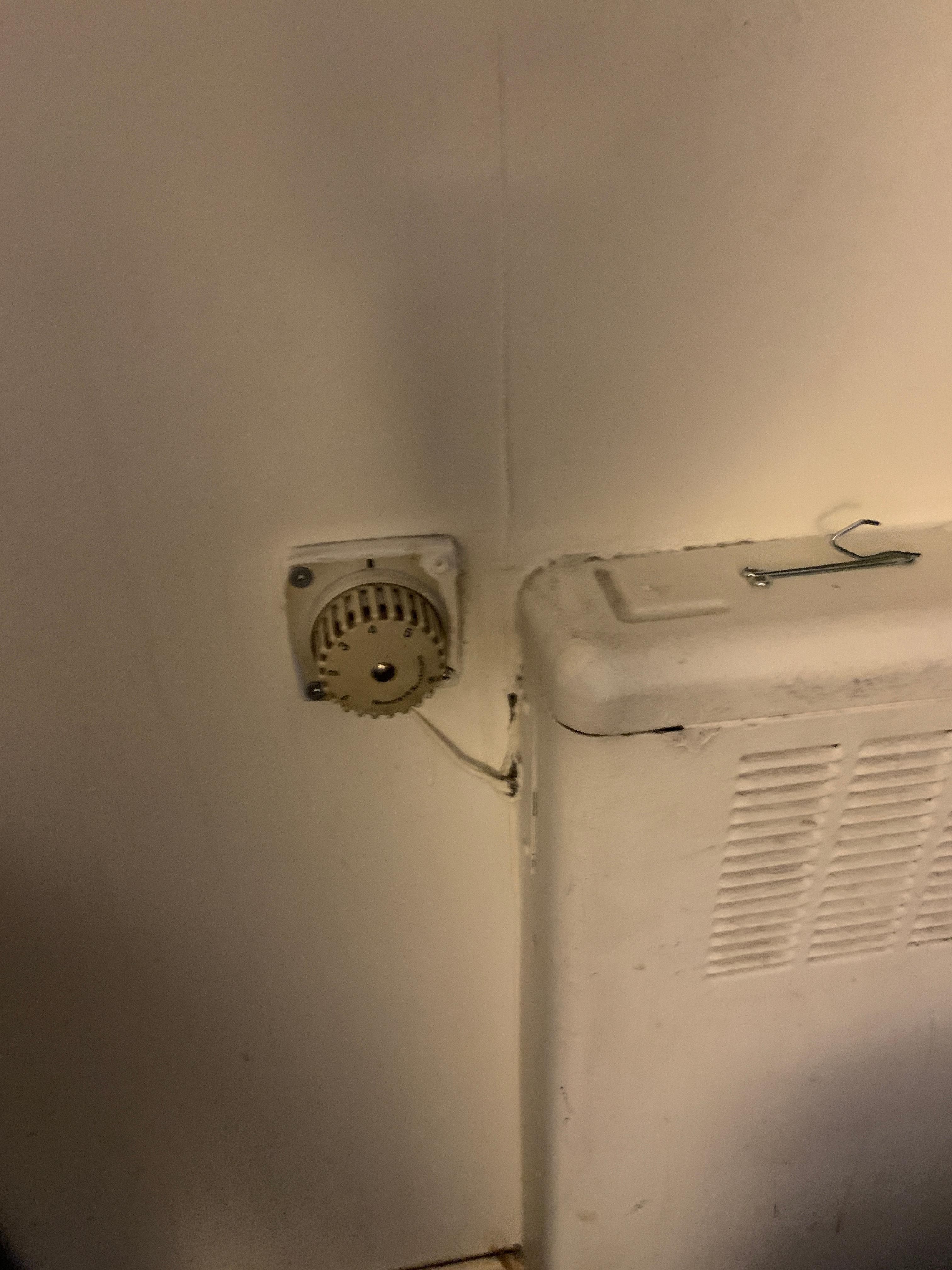 dirty. The hook for the curtain in on the register