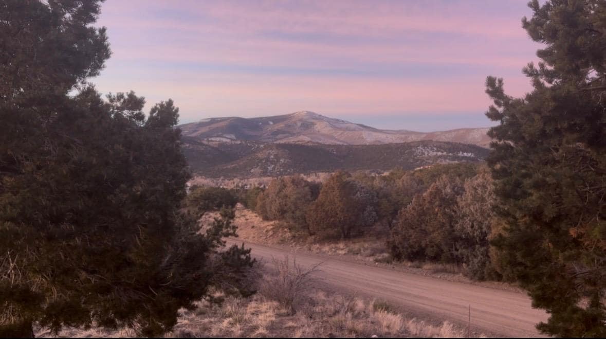 Sunrise from the front yard fire pit area