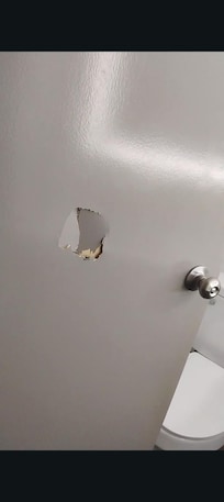 Hole on bathroom door