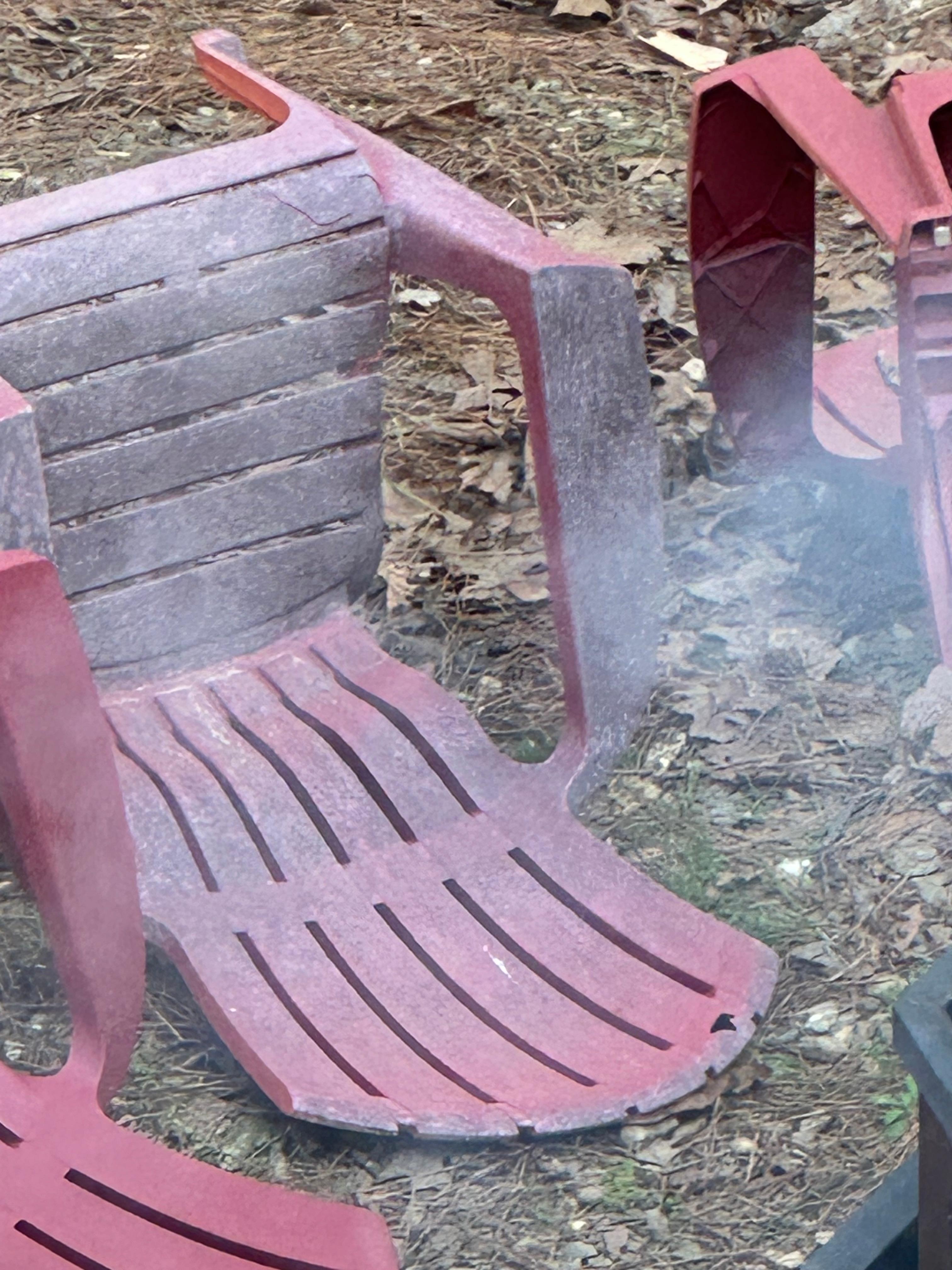 Cheap and worn patio furniture that needs to be replaced. 