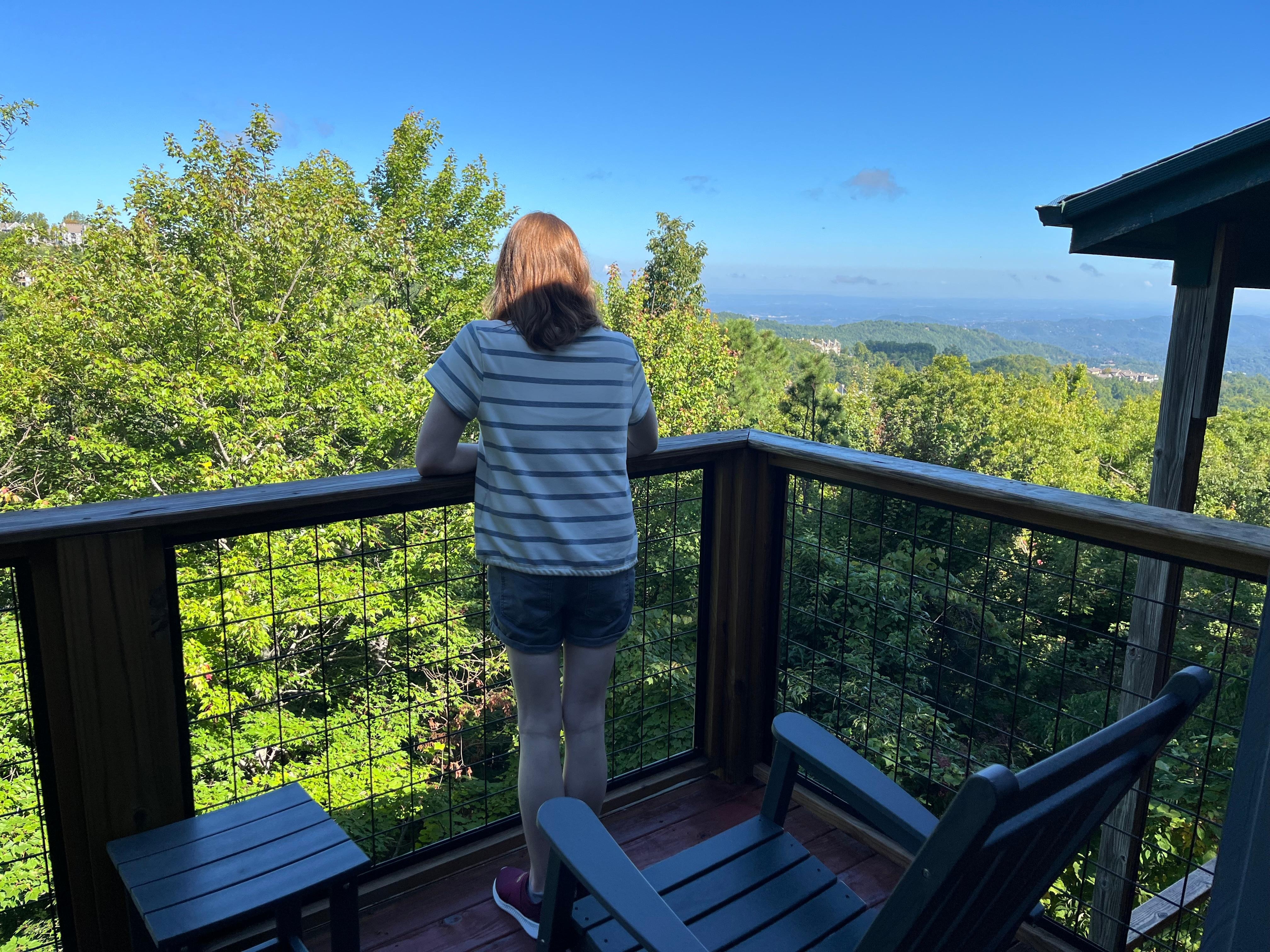 On the deck off living room 
