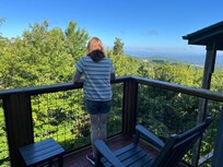 On the deck off living room