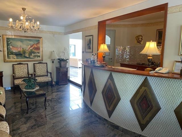 Reception and welcome area.