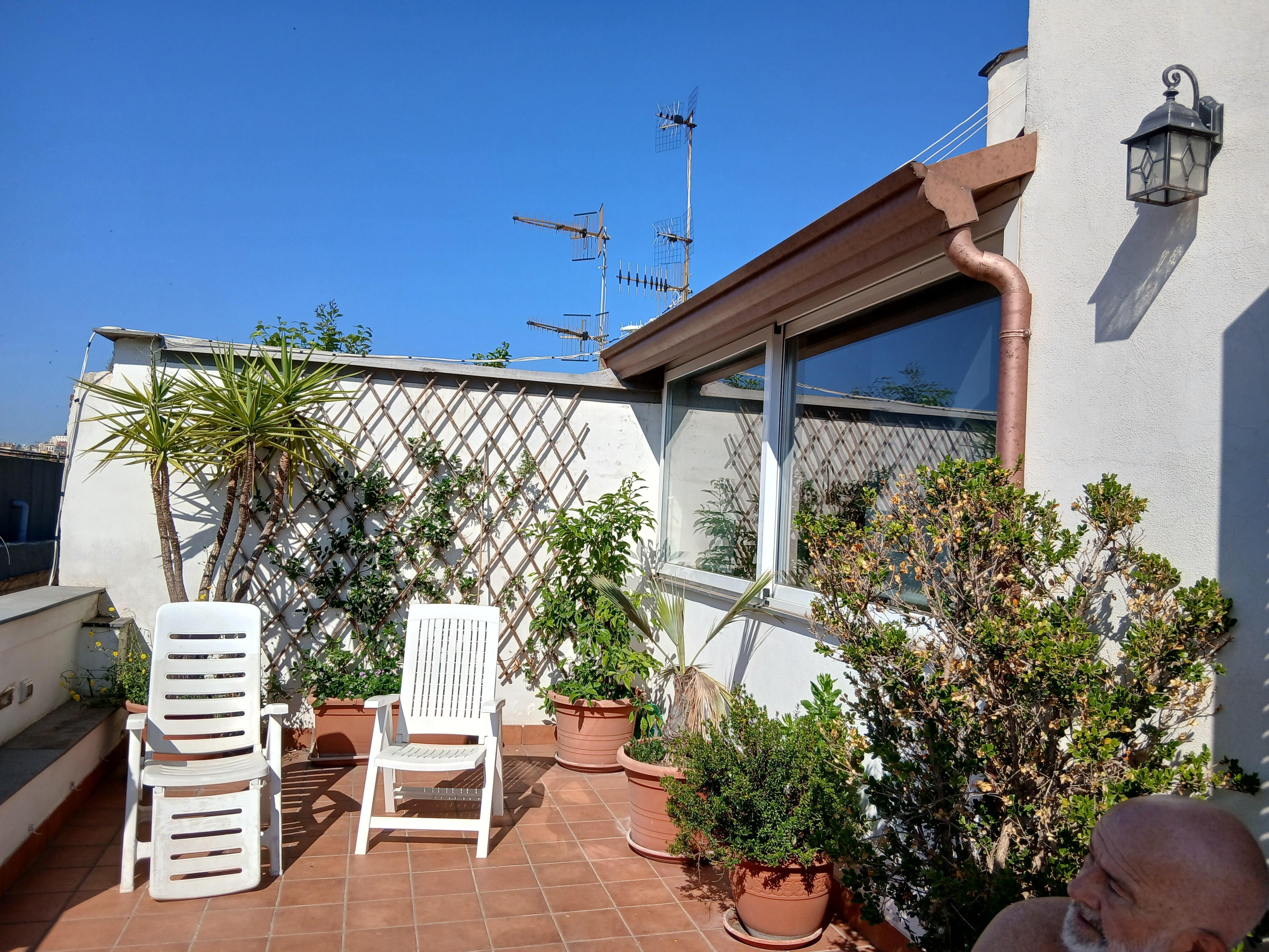 The large roof top patio 
