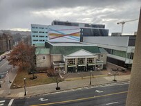 View out one of 3 windows