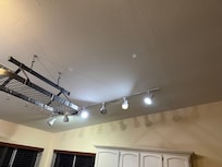 Burned out and mismatched lightbulbs in kitchen