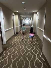 Hallways super bright and clean!